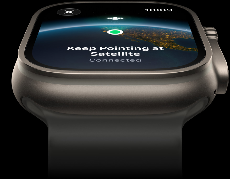 Apple Watch Ultra 4, titanium case, natural colour, satellite connection, Ocean Band, translucent grey colour