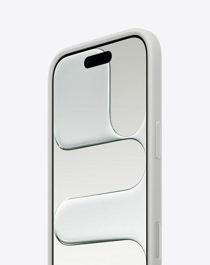 iPhone Air, predná vonkajšia strana, bočná vonkajšia strana, tenký profil, s pripevneným svetlosivým ochranným rámikom